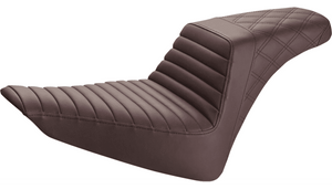 Saddlemen Step Up Seat for Harley Davidson Softail Slim '12-17 & Blackline '11-13 - Brown TR Front LS Rear Stitching