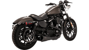 Vance & Hines Stainless Steel 2-into-1 Upsweep Exhaust System for '14-22 Harley Davidson XL Sportster Models - Black (except RH Sportster) 49-state emissions compliant