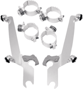 Memphis Shades Sportshield Windshield Quick Change Mounting Kit for '18-20 Harley Davidson FXLR, '18-23 FXBB, '20-23 FXST - Polished