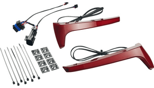 Ciro RydeCulture Bryant M1 Saddlebag Lights for '22-24 Indian Challenger, Pursuit, Roadmaster, Springfield, Chieftain Models - Red Lens/ Amber Turn Signal