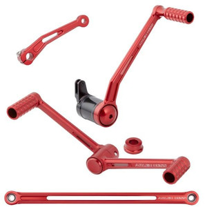 Arlen Ness SpeedLiner Foot Control Kit for '08-Up Harley Davidson FLT Touring HD models & '00-07 FLT models (00-07 FLT models require brake arm adapter) - Red