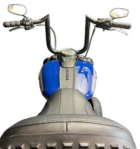 Folsom Prison FlexFitment 1" Handlebars for Harley Davidson Models - Black 11" Tall