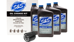 S&S Cycle Engine Oil Change Kit for '17-Up Harley Davidson M8 - Black Filter