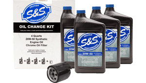 S&S Cycle Engine Oil Change Kit for '17-Up Harley Davidson M8 - Black Filter