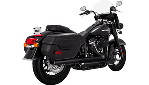 Vance & Hines Twin Slash Slip-On Mufflers for '18-Up Softail Heritage Classic, Hydra-Glide Revival Models - Texture Black