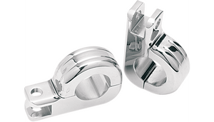 Drag Specialties 1 1/4" Two-Piece Footpeg Clamps