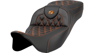 Saddlemen Extended Reach Road Sofa LS Seat for Harley Davidson Touring Models '08-Up (Not for '24-Up FLHX/FLTR Models) Select Stitching Color