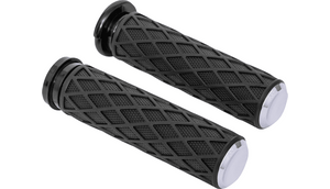 Arlen Ness Diamond Grips for '08-23 Throttle By Wire (TBW) Harley Davidson Models (5 Styles, Select Finish)