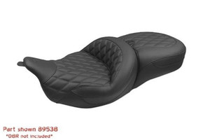 Mustang Double Diamond Super Touring Seat for '08–23* Harley-Davidson FL Touring, '24-Up Road King Special, Road Glide, Limited Ultra, Limited Tri Glide Ultra (Select Stitching Color)