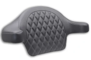 Mustang Double Diamond Extended Arm Wrap-Around Backrest for '14-25 Harley-Davidson FL Touring w/ King Tour Pak (Select Stitching Color)