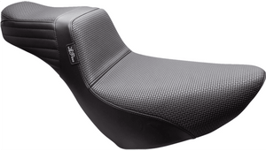 LePera Tailwhip Daddy Long Legs Seat for '18-Up Harley Davidson Low Rider Models and Sport Glide - Basketweave - Black