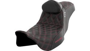 Saddlemen Pro Series SDC Performance Grip Seat for '08-Up Harley Davidson Touring (Not for '24-Up FLHX/FLTR Models) Wine Berry Stitching