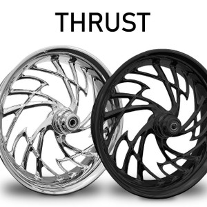 RC Components Thrust Forged Billet Wheels for Harley Davidson Softail, Dyna, Sportster and V-Rod Models (Select Finish)