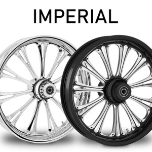 RC Components Imperial Forged Billet Wheels for Harley Davidson Softail, Dyna, Sportster and V-Rod Models (Select Finish)