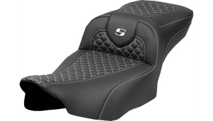 Saddlemen Extended Dragon Scale Stitch Roadsofa Seats without Driver Backrest for '24-Up Street Glide and Road Glide and '23-24 CVO FLHXSE and CVO FLTRSE Models (Select Stitching Color)