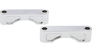 Klock Werks Hugger Front Fender Mounting Blocks for 21" Wheels fits '84-13 Harley Davidson Touring and Trike - Chrome