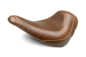 Mustang Wide Tripper Solo Seat for '18-Up Harley Davidson Low Rider/S & Sport Glide - Distressed Brown