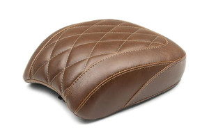 Mustang Wide Tripper Passenger Seat for '18-Up Harley Davidson Low Rider/S & Sport Glide - Distressed Brown Diamond Stitch