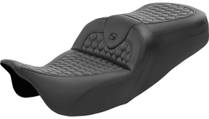 Saddlemen Honeycomb Roadsofa Seat without Driver Backrest for '08-Up Harley Davidson Touring Models (Not for '24-Up FLHX/FLTR Models)