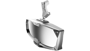 Seizmik Halo R Rear View w/LED Cabin Light Mirror for Can Am Defender Models- Silver w/Silver Bezel