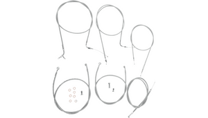 Baron Stainless Handlebar Cable/Line Kit for '99-09 Yamaha V Star 1100 Classic - Stainless - 18"-20"