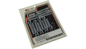 Colony Transmission Side Cover Bolt Kit for '07-16 Harley Davidson Touring Models - Chrome