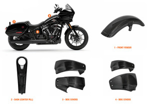 Saddlemen Performance Carbon Fiber Package for '18-Up Harley Davidson Softail Models (Check Fitment)