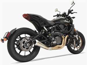 CLEARANCE Bassani 4 inch Stainless 2-into-1 Low Short Megaphone for '19-20 Indian FTR 1200 (1 SET IN STOCK)