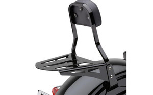 CLEARANCE Cobra Flat Laser-Cut Luggage Rack for Cobra Sissy Bars Only - Black