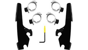 Memphis Shades Fats/Slim Windshield Trigger-Lock Complete Mount Kit for '22-Up Indian Chief - Black