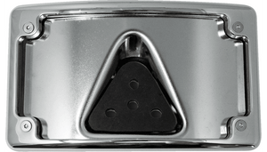 Kodlin 3 Hole Curved Laydown License Plate Kit with LED Plate Light for Harley Davidson Models (Select Finish)