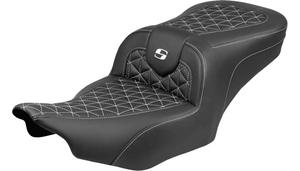 Saddlemen Standard Reach Tri Gripper Roadsofa Seat without Backrest for '24-Up Harley Davidson Street Glide and Road Glide & '23-24 CVO Street Glide, CVO Road Glide (Select Stitching Color)