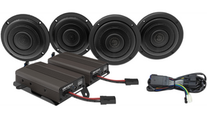 Wild Boar Audio Front & Rear Speaker Kit with 600 W Amp for '14-24 Harley Davidson FLH Touring Models