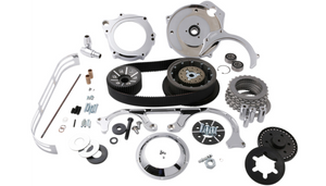 BDL 2" Open Belt Drive Kit with 2-Piece Motor Plate for '07-16 Harley Davidson Big Twins with OEM Hydraulic Clutch - Chrome