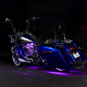 Hogworkz LED Motorcycle Underglow Accent Lighting - 12 Strip Kit