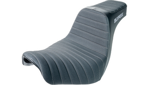 Slyfox High Noon Seat for '18-24 Harley Davidson Low Rider S/ST and Sport Glide Softail Models- Classic Stitch - Gray Logo