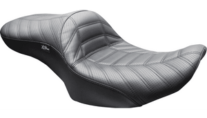 LePera Maverick Seat (Without Backrest) Black Indy Stitch for '08-24* Harley Davidson Touring Models 
