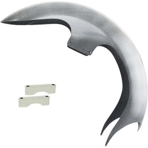 Paul Yaffe Bagger Nation Steel Talon Front Fender with Chrome Adapters for '96-13 Harley Davidson Touring Models - 21"
