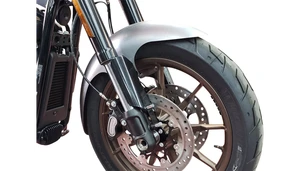 Paul Yaffe Bagger Nation Real Steel Cafe Front Fender Kit with Inverted Fork Adapters for '20-26 Harley Davidson Lowrider Models (Fits 19” OE tire 110/90-19)