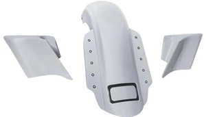 Paul Yaffe Bagger Nation Swoop Three Piece Stretched Rear Fender Kit with Side Panels and Lightning Bolts for '14-23 Harley Davidson Touring