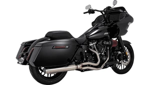 Vance & Hines 2-into-1 Gaslighter Exhaust System for '17-Up Harley Davidson Touring Models - Brushed Stainless (without Heat Shields)