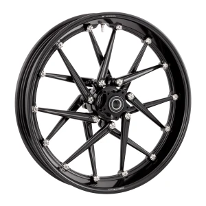 Arlen Ness Spoken Forged Wheel for Harley Davidson - Black Rim/Black Spokes - 21x3.5