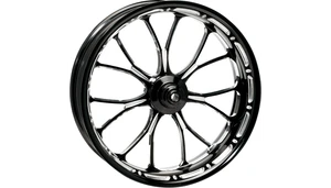 Performance Machine Heathen Race Weight Series Rear Wheel with ABS for '09-Up Harley Davidson Touring Models- Contrast Cut Platinum - 18x5.5