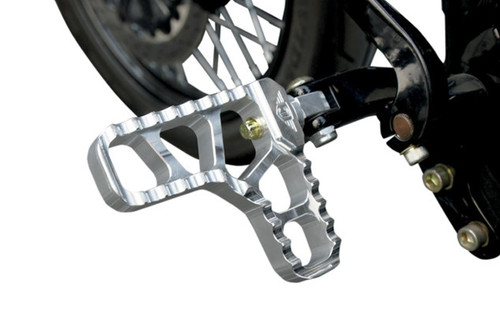 Joker Machine Adjustable Heel Footpegs  for H-D Models -Clear Anodized Finish