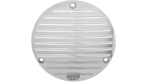 Pro One Millenium Derby Cover for '84-98 Harley Davidson Big Twin - Ball-Milled, Chrome