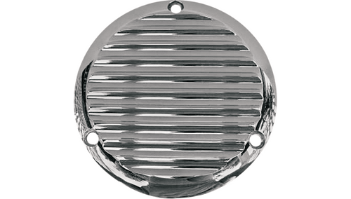 Joker Machine Billet Derby Covers for '84-98 Harley Davidson Big Twin - Finned, Chrome