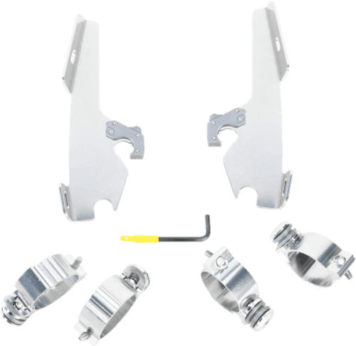 Memphis Shades Fats/Slim No-Tool Windshield Mounting Hardware for Fury  '10-13 -Polished
