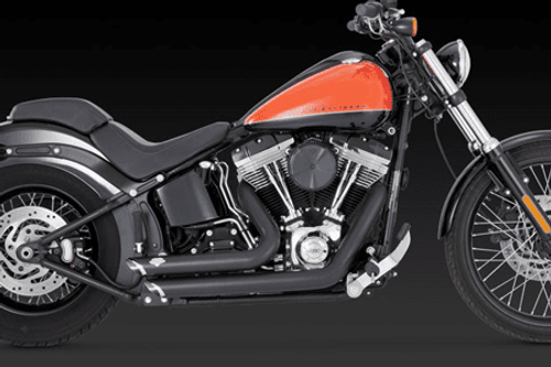 Vance & Hines Shortshots Staggered for Harley Davidson Softail '12-17 -Black (49-state emissions compliant)