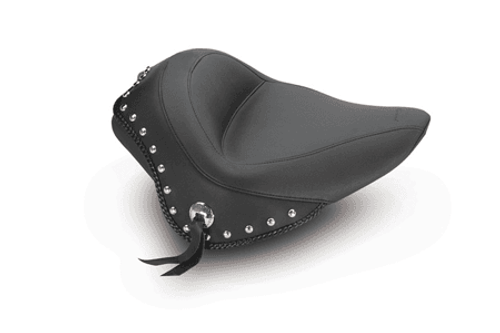 Mustang  Wide Touring Solo Seat for FXS Blackline & FLS Slim 2012-2017 -Studded