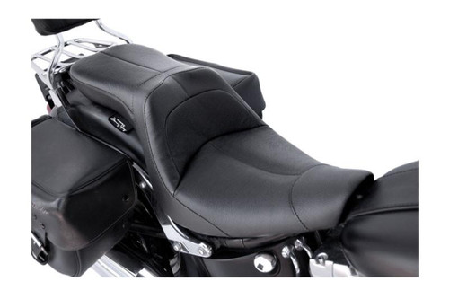 Danny Gray LowIST 2-UP Seat for '06-10 FXST / '07-17 FLSTF/B Black Leather